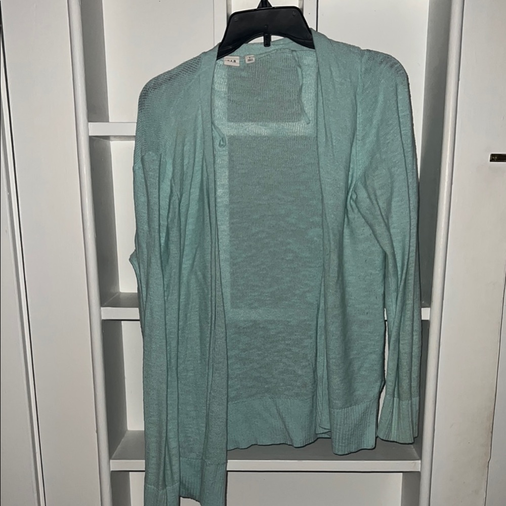 GAP Blue Cardigan Lightweight Knit Relaxed Fit